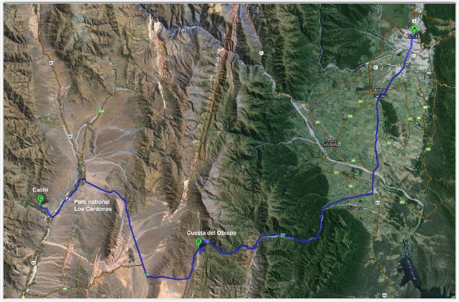 Itinéraire : Salta - Cachi  13 10