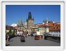 Prague. Sur le pont Charles.