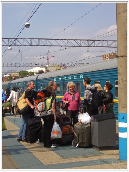 Moscou - Le train est à quai.