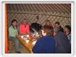 Repas du soir dans la yourte